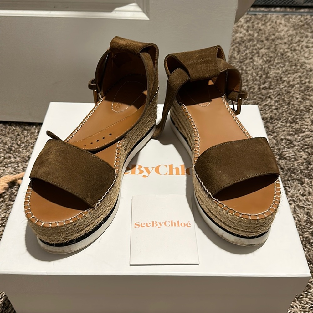 Chloe wedge espadrilles size 36